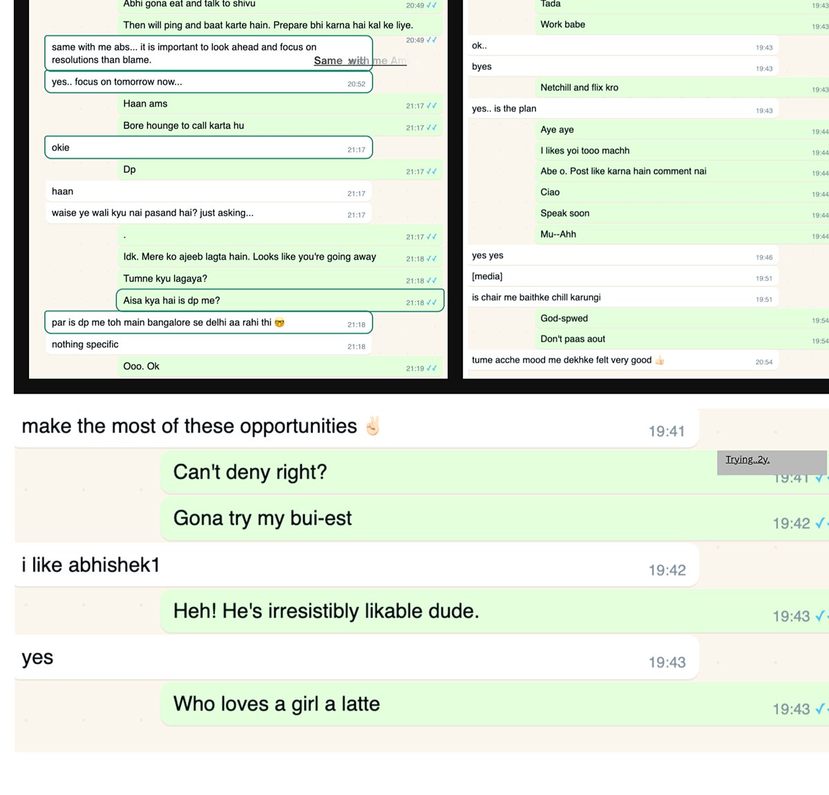 Our old chat: Gona try my bui-est